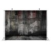 BELECO 7x5ft Fabric Scary Bloody Brick Wall Backdrop Damaged Old