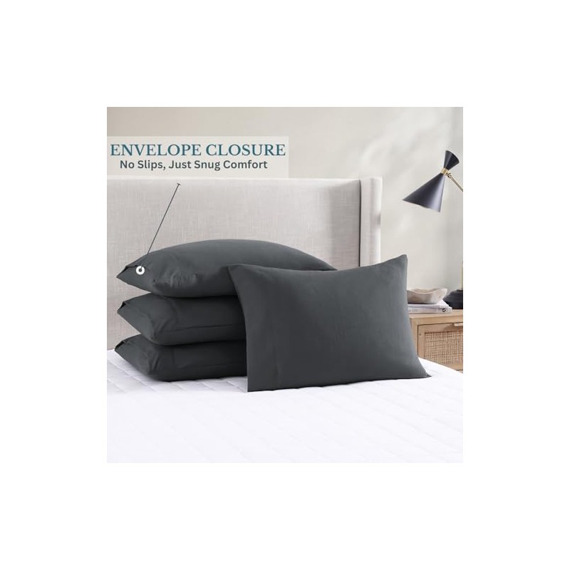 Casa Platino 4 Pack Pillow Cases - Standard Size 50x75