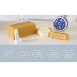 The Beeswax Co. 1 LB Pure Texas Beeswax Food Grade Cosmetic Grade All Natural Texas Beeswx (1)