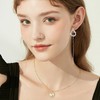 Teardrop Threader Earrings with Gold Bar Chain, Long Tassel Chain