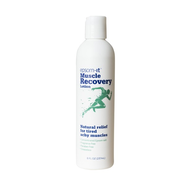 EPSOM-IT Muscle Recovery Lotion: Natural, Concentrated Magnesium Sulfate Cream Fortified with Arnica for Muscle Pain and Stiffness from Running, Sprains, Backaches, Exercise and Walking