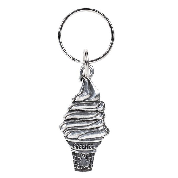 DANFORTH - Ice Cream Cone Keyring - Pewter - Made