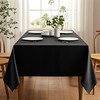 5 Pack Plastic Disposable Tablecloth 54"x108" Black Waterproof Plastic Table