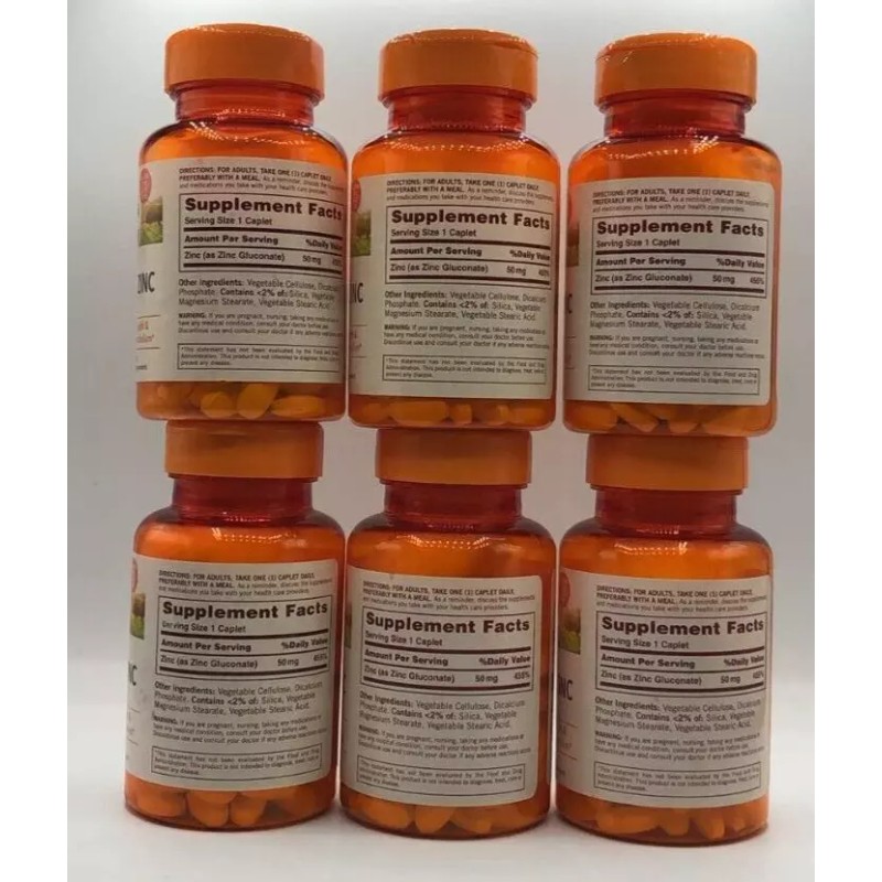 Sundown Naturals 6PK SunDown NON-GMO Essential Zinc 50 mg ~