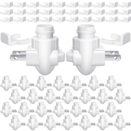 Tuanse 30 Sets Plug in Night Light Module Night Light Base with Shade Mounting Clip Plastic Lights Rotating Base for Making Your Own Decorative (White)