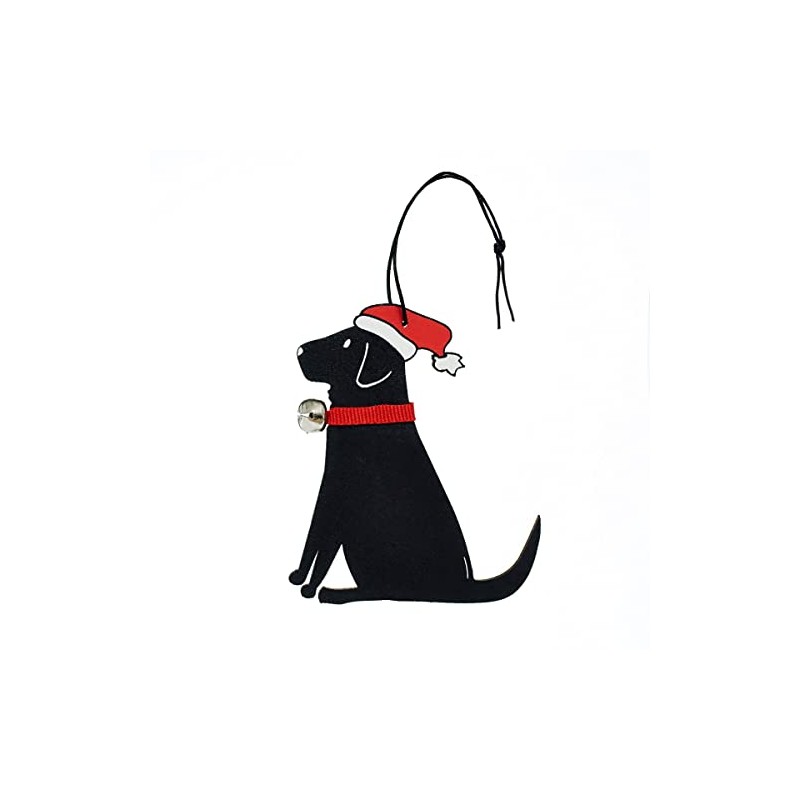 Sweet William Black Cocker Spaniel Christmas Decoration, Wood, 10x10x0.5 cm