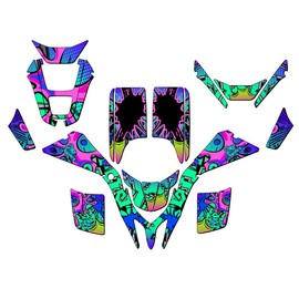 1988-2006 Blaster 200 ZANY Teal Senge Graphics Kit Compatible with Yamaha