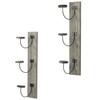 MyGift Wall Mounted Black Metal Wire Vertical Hat Rack with