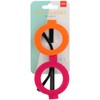 Folat 24863 Glasses Colour Block Orange/Pink Neon for Carnival Clothing