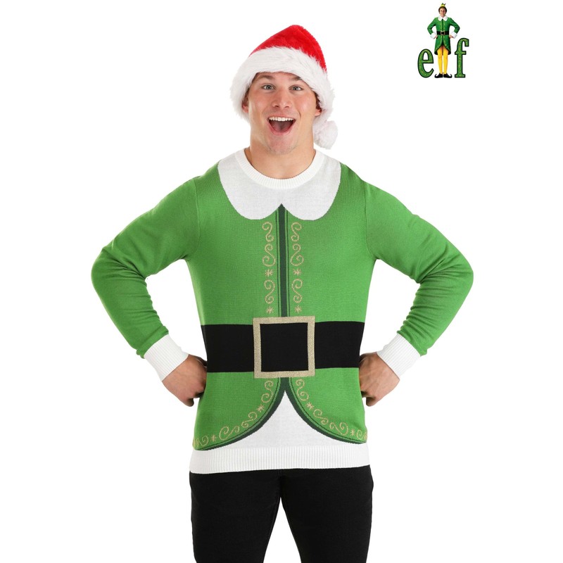 Fun Costumes Adult Buddy the Elf Ugly Christmas Sweater Medium
