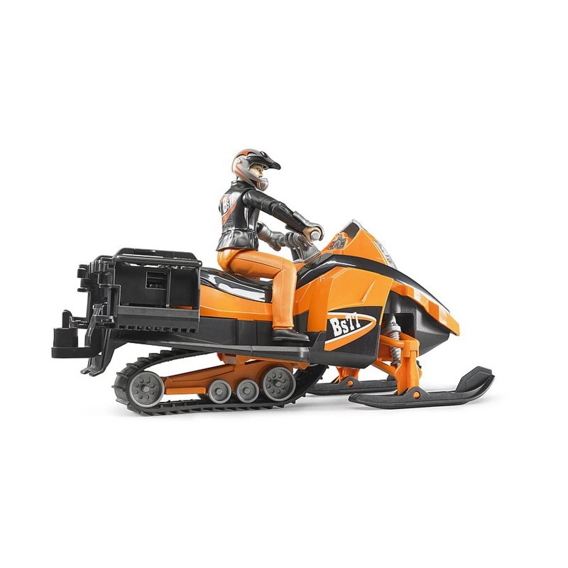 Bruder Orange Snowmobile Toy Vehicle 1 16 Scale Indoor Outdoor