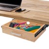 Infankey Under Desk Drawer, Upgrade Wood Under Desk Mounted Sliding