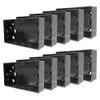 10 x Black Pattress Box Double 32mm PVC Surface 2