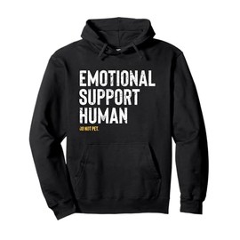 Emotional Support Human Hoodie Women Men Funny Pet Owner Pullover Hoodie