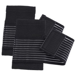 minkissy 2pcs Wrist Support Strap Wrist Glvoes Wrist Brace Weight Lifting Workout Wrist Braces Wrist Strap Braces Mens Wristband Gym Wrist Support Gym Wrist Band Support Black Polyester