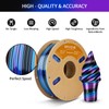 ERYONE Silk Twist Rainbow 3D Printer PLA Filament 1.75 +/-0.03mm,