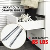 knobelite 1 Pair 18 Inch Undermount Drawer Slides, Self Soft