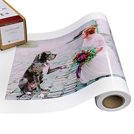 Vibrance Luster Photo Printer Paper 10 mil 255 gsm Luster Finish Premium Photo Paper Roll on 3in Core 17 inches x 10 foot Works with most Inkjet Printers Including Professional Makes and Models