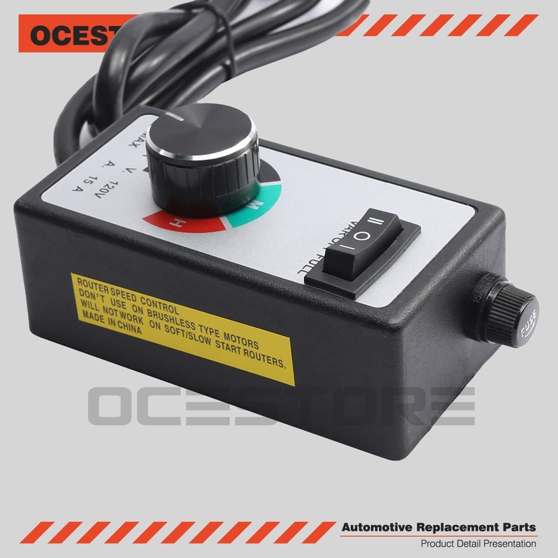 OCESTORE Variable Fan Speed Controller AC 120V 15A Replacement For