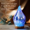 Porseme Oil Diffuser 3D Glass Aromatherapy Ultrasonic Humidifier, Air Refresh