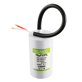 SIGANDG CBB60 Capacitor 16uF 450V AC Wired Motor Start Capacitor Starting Capacitor 50/60Hz Motor Run SH Capacitor