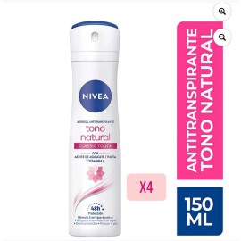 NIVEA 4 PACK - NIVEA Desodorante Aclarado Natural