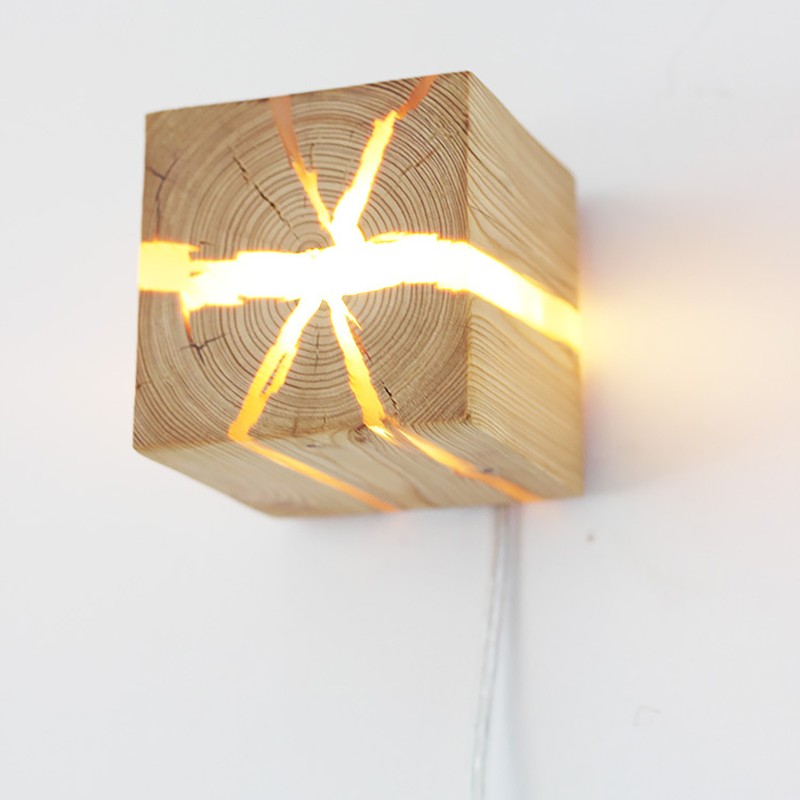 Cracked Wood Grain Wall Lamp Wall Light Bedroom Bedside Night