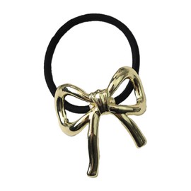 Papasgix Metal Hair Ties Metal Geometric Elastic Hair Ties Hair Cuff Wrap Hair Ties For Thick Hair Elastic Hair Ties For Women Hair Accessories Hair Clip Brown (Gold, One Size)