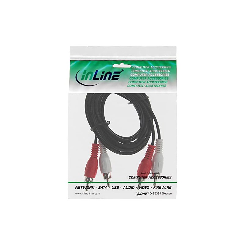 InLine 1m 2x RCA Male to Male Audio Cable