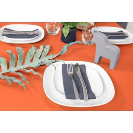 NIBLO Tablecloth, Table Runner, Table Linen, Table Decoration, Tablecloth (Orange, Tablecloth - 140 x 140 cm)