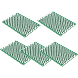 Audio Fan Universal Printing Tin Plated PCB Board 2-Sided 2.54mm Pitch PCB Circuit Board Lab Plate Soldering Breadboard 5 Piece Set