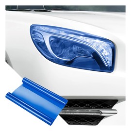 JNNJ Car Headlights Color Film, Brake Light Films, Smoke Fog Light Taillight Headlight Tint Chameleon, Tint Vinyl Film for Headlight, Rear Light, Fog Lamp, Suitable for Most Cars(Dark-Blue)