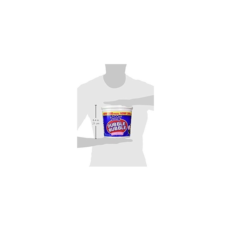 Dubble Bubble Tub, Original Flavor, 380-Count, 60.3 Oz(3.7 lb)