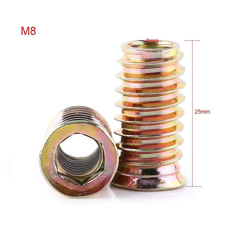 20pcs Hex Socket Drive Insert Nuts Carbon Steel Hex Drive