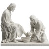 JFSM INC. Exquisite Jesus Washing Disciples Feet Resin Statue Marble