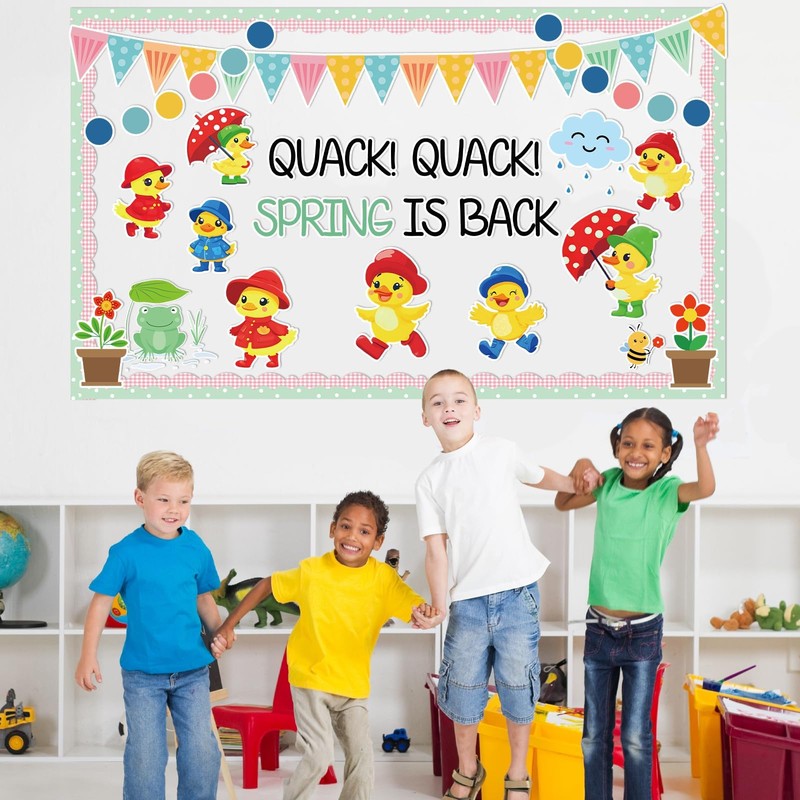 Justforjoyful Spring Duck Bulletin Board Classroom Decorations Yellow Duck Quack