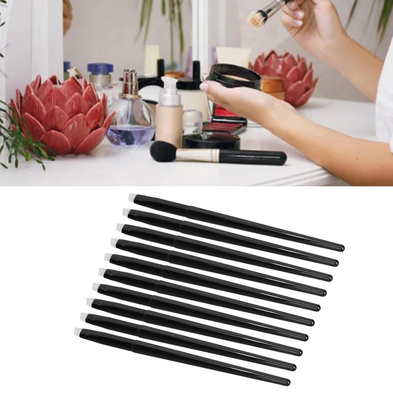 10pcs Eye Brush Angled Eyebrow Brush Silicone Eyebrow Liner Eyeshadow