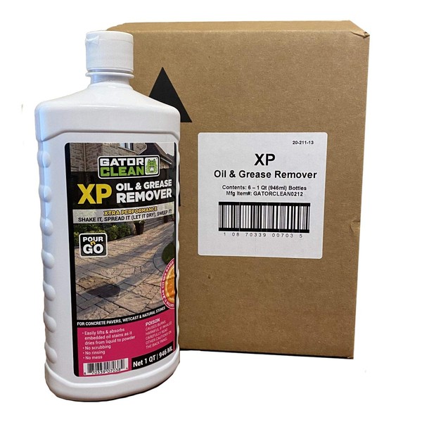 Alliance Gator Clean XP Oil & Grease Remover for Pavers & Natural Stone 1Qt Case of 6