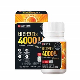 일양 비타민D 프리미엄 4000IU 60캡슐 캡슐형 비타민D 영양제 Il Yang Vitamin D Premium 4000 IU 60 Capsules Capsule Form Vitamin D Supplement