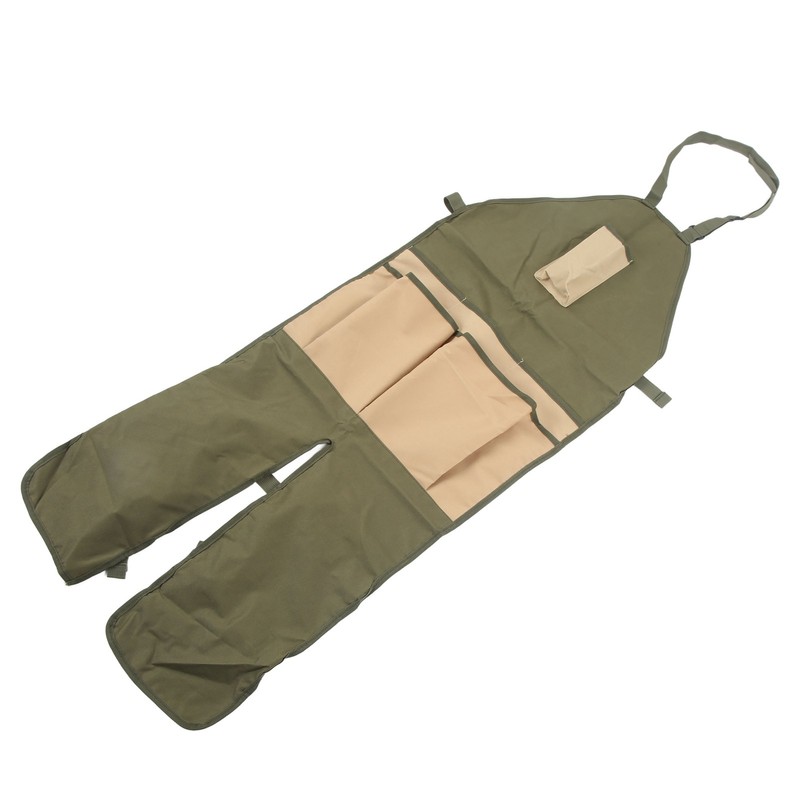 Gardening Apron Green Khaki 600D Oxford Fabric Multiple Pockets Durable