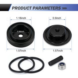 Zikefest Car Wiper Plug, Rear Wiper Plug Cap Kit, Auto Rear Windshield Wiper Block off Grommet Caps, Aluminum Rear Window Wipers Delete Cover Kit, Automotive Accessories for Vehicle, SUV, RV