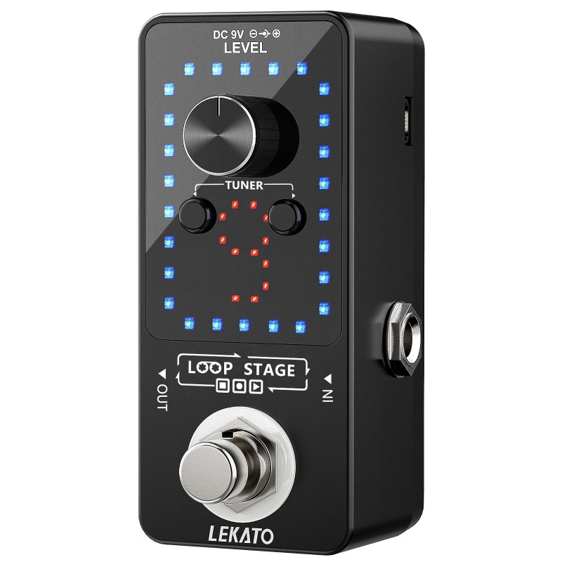 LEKATO 9 Loops 40 Minutes Record Looper Guitar Pedal Guitar