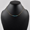 InfinityGemsArt Blue Turquoise Jewelry Gold Necklace For Women Satellite Beaded