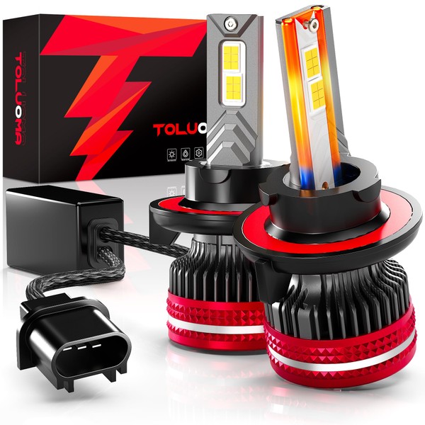 Toluoma 2024 Upgraded H13 9008 LED Headlight Bulbs, 50000LM 900%