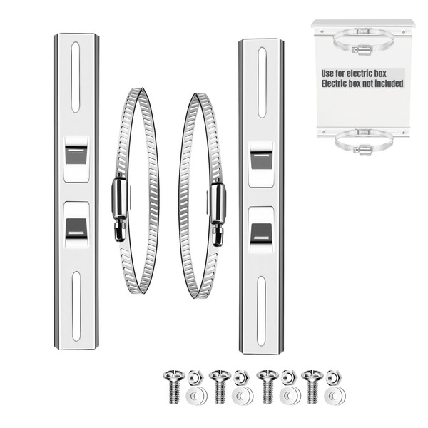 SamIdea 2-Pack Pole Mounting Kits,Stainless Steel CCTV Camera Stand Waterproof