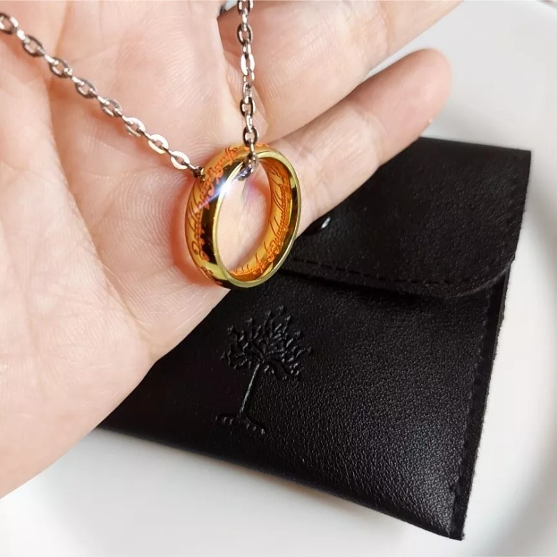 Dtup Anillo Único Tolkien Brilla En La Oscuridad C/cadena Hobbitt