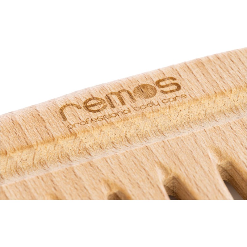 Remos Holzkamm aus heimischem Buchenholz mit Griffkerbe 9 cm