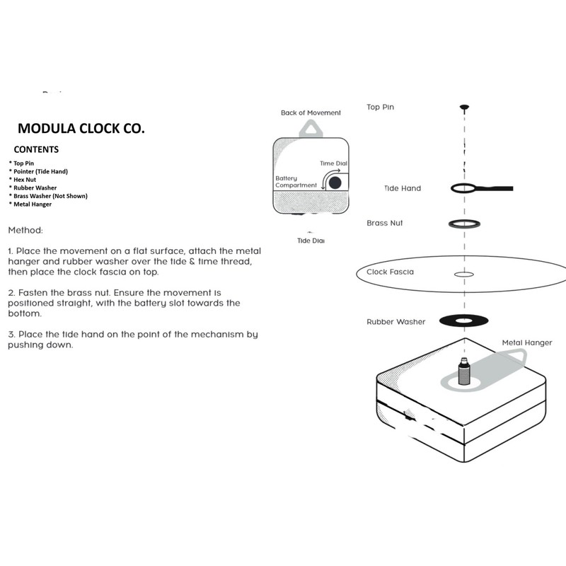 New Wall 8" Tide Tidal Clock with Glossy Lighthouse Scene