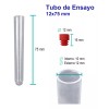 ICB Tubos De Ensaye. 12x75. Plastico Ps. Paquete 100 Piezas.