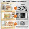 Wood Cat Food Can Organizer, 3-Tier Stackable FIFO Pantry Organizer,